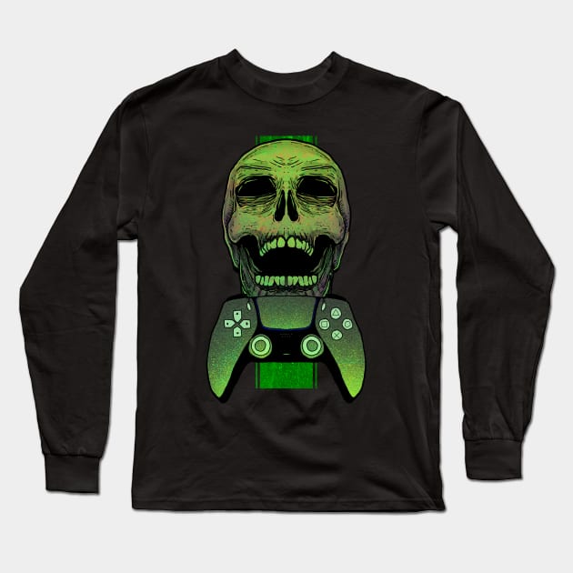 Sick Gamer Skulls Long Sleeve T-Shirt by DeathAnarchy